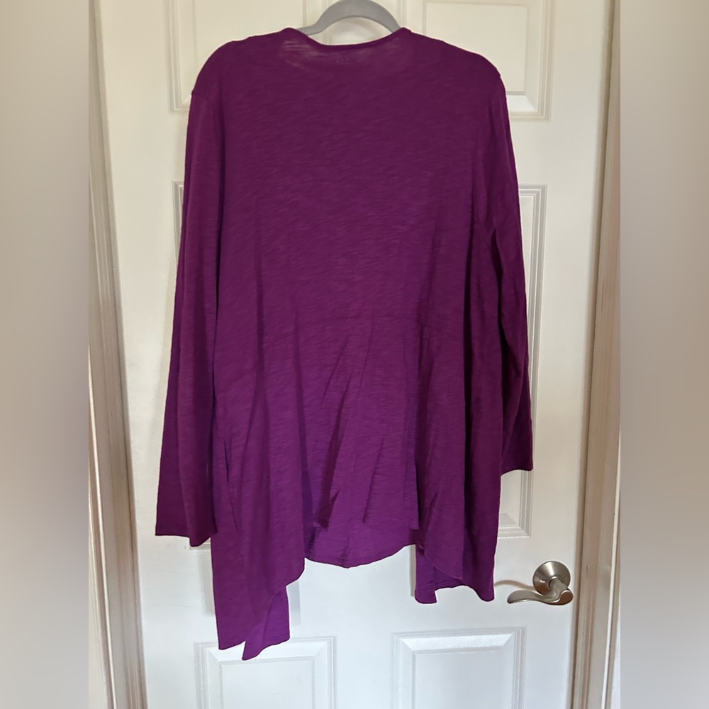 Chico's Ultimate Tee Lightweight Set -Open-Front Coverup & 3/4” Sleeve Top EUC - Picture 6 of 7